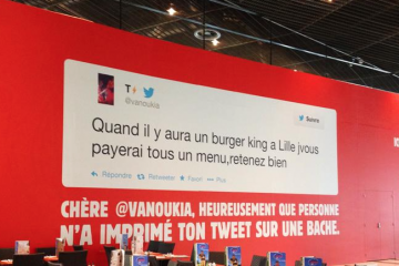 Communication pour l'ouverture du Burger King de Lille