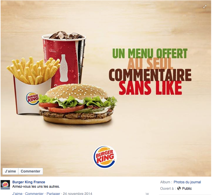 Communication marketing de Burger King